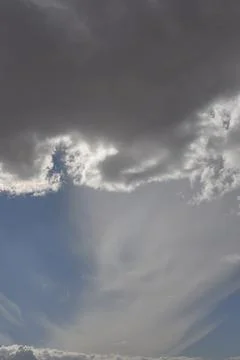 Sky full of dark white clouds Stock Photos