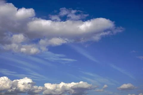 Sky full of dark white clouds Stock Photos