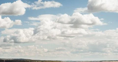 Sky on a full frame, Cumulus clouds, sky background Stock Photos