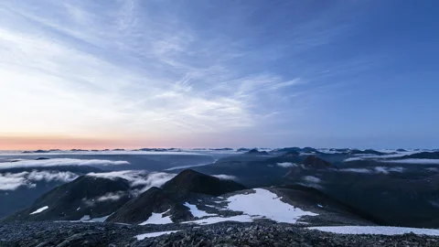 Sky full of Noctilucent Clouds Stock Footage 250433775