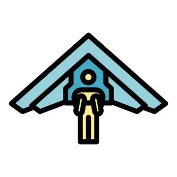 Sky glider icon vector flat Illustrazione stock