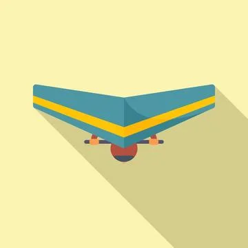 Sky hang glider icon flat vector. Para gliding Stock-Illustration