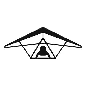 Sky hang glider icon simple vector. Para gliding Illustrazione stock