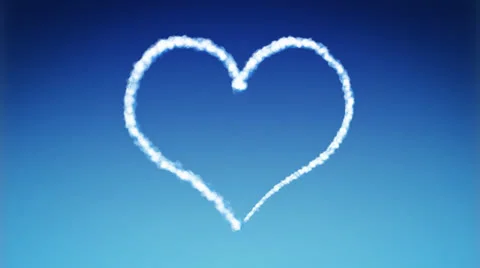 Sky Heart Clouds Stock Footage 24813205