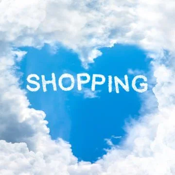 Sky heart shaped by cloud Stock Photos