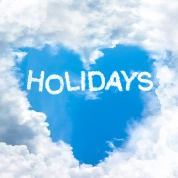 Sky heart shaped by cloud Stock Photos