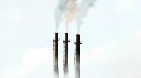 Sky High Smoke Stacks 스톡 동영상 371093