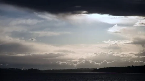 Sky High Time lapse clouds over sea Stock Footage 75996140