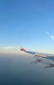 Sky From Inside The Plane Stock Photos