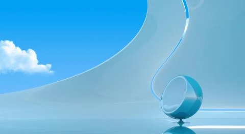 Sky interior copyspace (future interiors series) 스톡 일러스트