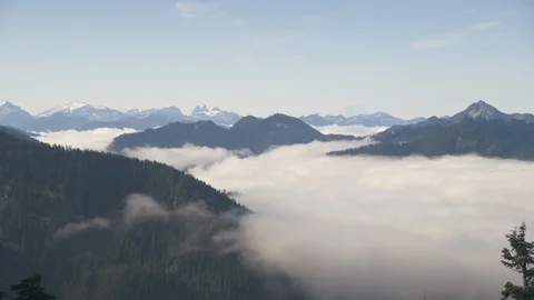 Sky Islands in a sea of cloud 2 Stock Footage 101203364