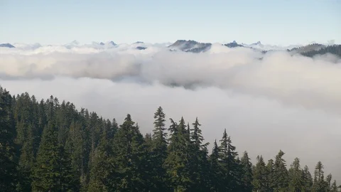 Sky Islands in a sea of cloud 5 1 Stock Footage 101204581
