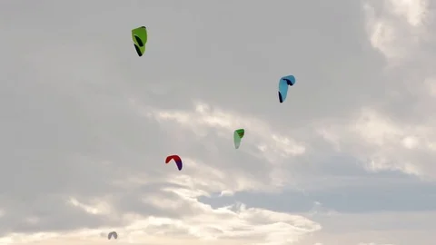 Sky kite surfing. Stock Footage 73265139