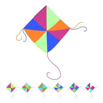 Sky kite vector cartoon graphic Stock Illustration