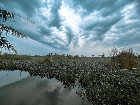 Sky on lake Stock Photos
