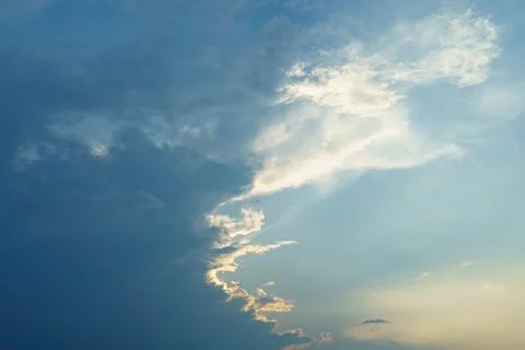 Sky landscape with clouds at sunset. Sky background Stock Photos