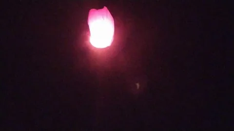 Sky lantern flying in the sky. Stock Footage 145591284