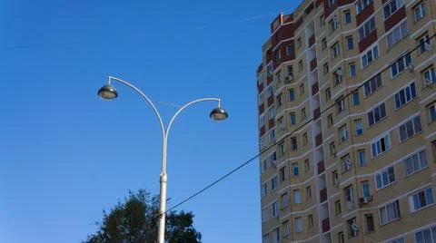 Sky lantern house Stock Photos