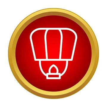 Sky lantern icon signifying celebration and light Illustrazione stock
