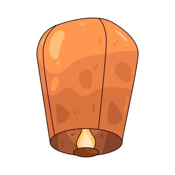 Sky Lantern illustration Stock Illustration