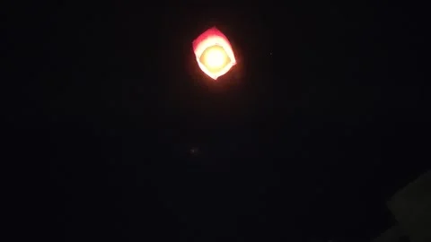 Sky lantern releasing Stock Footage 327021615
