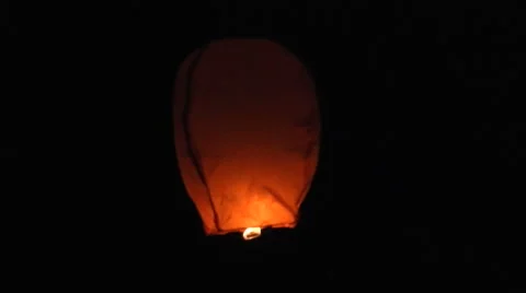 Sky lantern in the sky Stock Footage 68107369