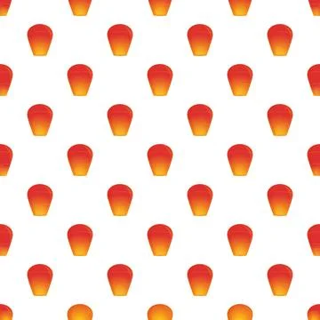 Sky lanterns creating a seamless festive celebration pattern Stock Illustration