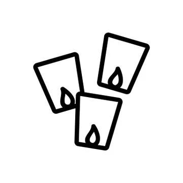 Sky lanterns icon vector outline illustration Stock Illustration