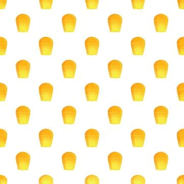 Sky lanterns pattern creating festive celebration background Illustrazione stock