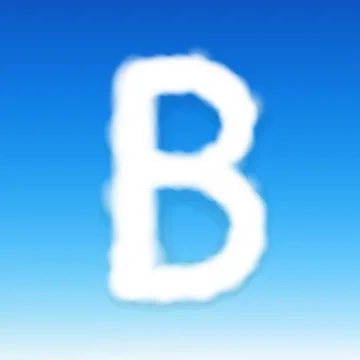 Sky letter b Stock Illustration