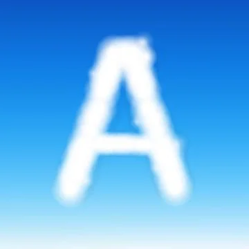 Sky letter a Stock Illustration