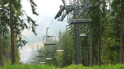 Sky lift empty Vídeo Stock 45869295