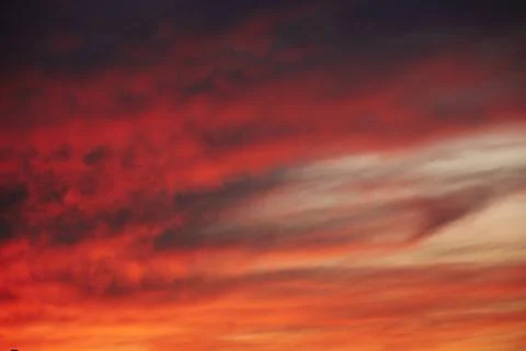 Sky light after sunset. orange background Stock Photos