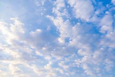 Sky light Blue sky cloud background Stock Photos