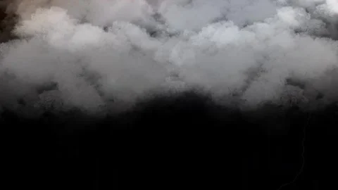 Sky Lighting Under White Clouds Night Sky 4K Overlay Background Stock Footage 289914016