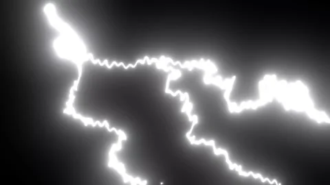 Sky Lightning Overlay Effect with Thunder Storm on Black Background 4K Loop Stock Footage 341609156