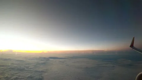 Sky Line above Clouds Stock Footage 208473355