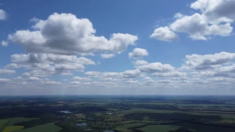 Sky line and horizon. Clouds in sky. High altitude video. Stock Footage 246227158
