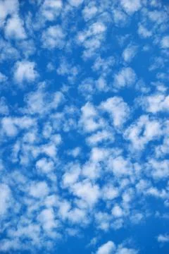 Sky with lots small white clouds Stock Photos
