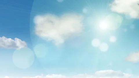 Sky loud like a heart motion background (seamless loop) Stock Footage 39308056