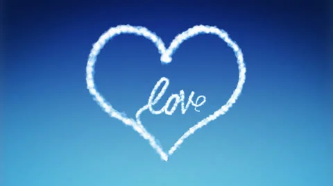 Sky Love Heart Clouds Stock Footage 24813513