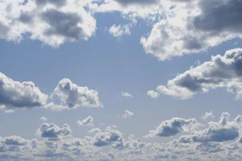 Sky with many clouds Stock Photos