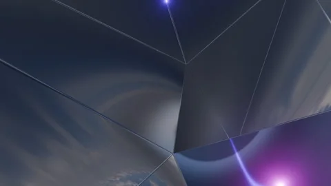 Sky mirrors fast fly through 3d seamless loop Stock Footage 272590847