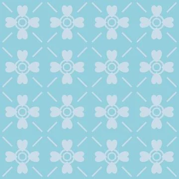 Sky monochrome floral pattern Stock Illustration