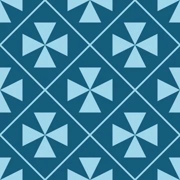 Sky monochrome triangle floral pattern                         Stock Illustration