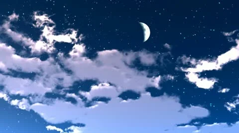 Sky moon night Stock Footage 21295524