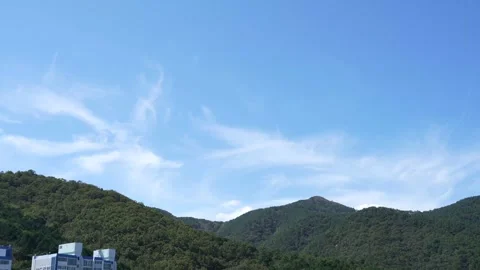 Sky mountain and cloud time lapse video in bright sunny day Stock Footage 251435201