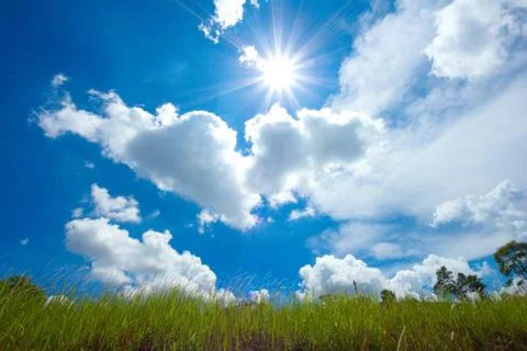 Sky mountain pasture Stock Photos