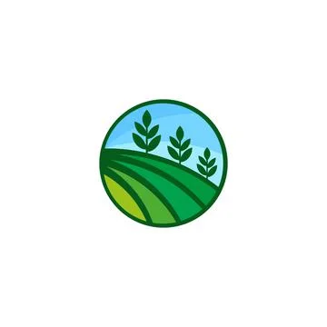 Sky, mountains and sapling. vector symbol Stock Illustration