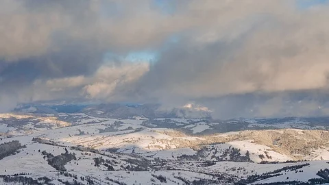 Sky in mountains time lapse Stock Footage 97998367